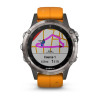 Смарт Часы Garmin Fenix 5 Plus Sapphire Titanium / Solar Flare Orange Band в рассрочку без первоначального взноса и переплат