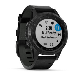 Смарт Часы Garmin Fenix 5 Plus Sapphire Black / Black Leather Band