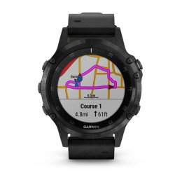 Смарт Часы Garmin Fenix 5 Plus Sapphire Black / Black Leather Band