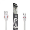 Кабель USB - MicroUSB / Remax RC-035m / 1M / Белый в рассрочку