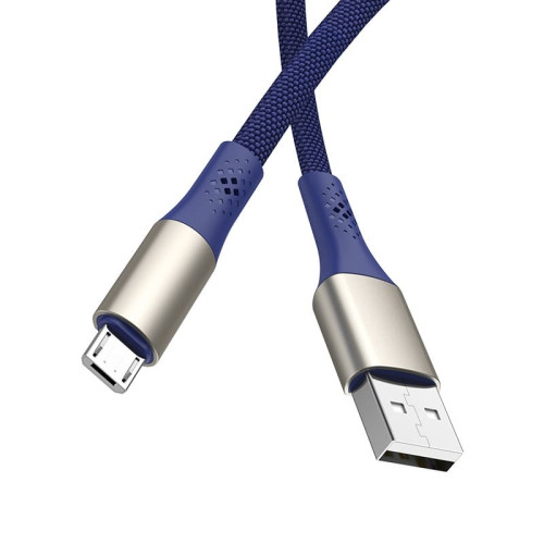 Кабель USB - MicroUSB/ Borofone BU7/ 1M / Синий в рассрочку без первоначального взноса и переплат